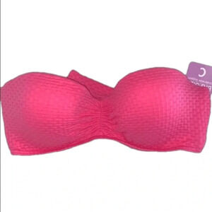 NWT 32C Coco Rave Bae pink push up detachable strap lightly padded bikini